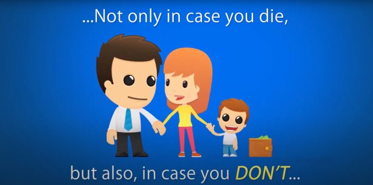 Living benefits family illustration